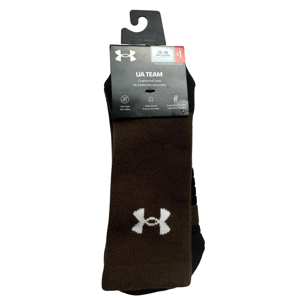 Under‎ Armour UA Team Cushioned Crew Socks Mens 13-16 Cleveland Brown